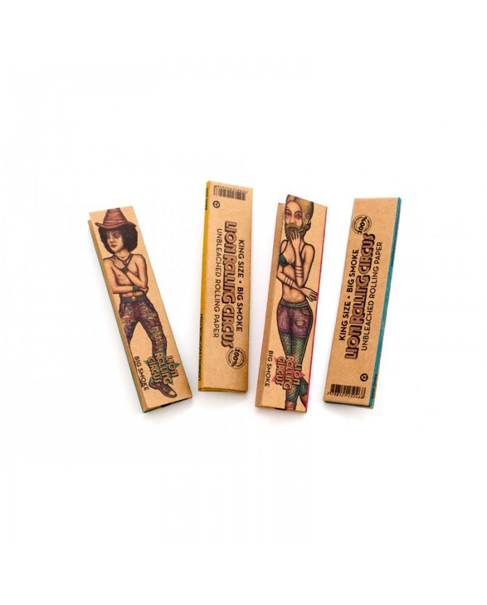 PAPELILLO BIG SMOKE UNBLEACHED - KING SIZE - LION ROLLING CIRCUS