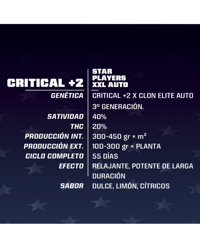 CRITICAL +2 XXL AUTO (2U) - BSF SEEDS