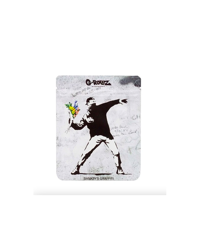 BOLSA HERMÉTICA ANTIOLOR - BANKSY - 10x12 cm - G-ROLLZ