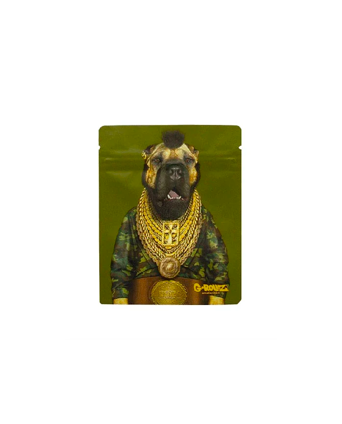 BOLSA HERMETICA ANTIOLOR - PERRO BARACUS - 10x12 cm - G-ROLLZ