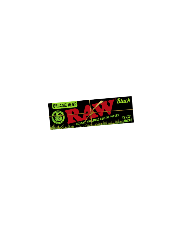 PAPELILLO 1 1/4 - BLACK ORGANIC HEMP - RAW